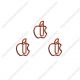 Mac Apple logo paper clips, custom paper clips