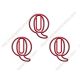 Letter Q Shaped Paper Clips | Decorative Paper Clips (1 dozen)