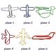 helicopter decorative paper clips, airplane shaped paper clips
