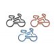 Baby Bike Shaped Paper Clips | Vehicle Decorative Paper Clips (1 dozen)