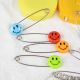 baby kid smiley face decorative safety pins, plastic safety pins