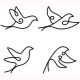 bird metal wire wall art, bird wire wall decor for office school room