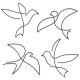 bird wire wall decors, birdie wire wall arts