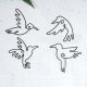 bird wire wall decors, birdie wire wall arts