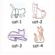 kitten decorative paper clips, cat shaped paper clips