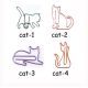 kitten decorative paper clips, cat shaped paper clips