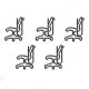 chair shaped paper clips, fun decorative paper clips