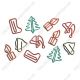 Christmas themed shaped paper clips