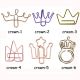 crown shaped paper clips, decorative accessories, creative stationery