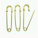 decorative gold safety pins, safety pin brooches