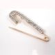 diamond-stud decorative safety pins, safety pin brooches