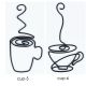 expresso wire wall art, wire coffee wall decor