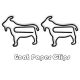 Goat Decorative Paper Clips | Animal Shaped Paper Clips (1 dozen)