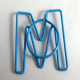 Letter M Shaped Paper Clips | Decorative Paper Clips (1 dozen)