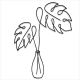 plant wire wall decors, wire wall art