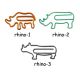 Rhino Shaped Paper Clips | Cute Animal Paper Clips (1 dozen,39*21 mm)