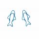 sardine shaped paper clips, cute decorative paper clips