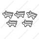 Pig Decorative Paper Clips | Animal Shaped Paper Clips | Creative Bookmarks (1 dozen)