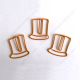 shaped paper clips, top hat paper clips in orange