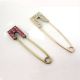 square-headed decorative safety pins, safety pins for brooches