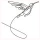 wire bird metal wall art, wire hummingbird wall art decor