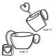 wire expresso cup wall decor, wire coffee cup wall art