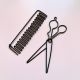 scissors&comb metal wire wall art, wire wall art decor for barbershop company