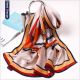 women silk scarf shawls in steed orange, custom printed silk scarves