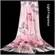 womens silk scarves shawls with top-end fringe in light fragrance
