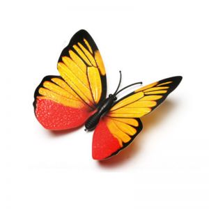 Powdered Golden Simulation Butterflies | 3d PVC Butterfly Decorative Decals for Wall & Fridge