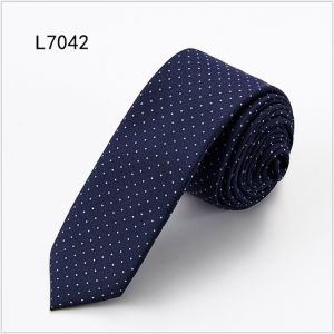 dot navy polyester ties, custom neckties