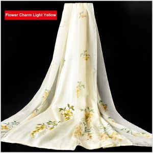 hand embroidery silk scarves, lengthening silk chiffon scarves