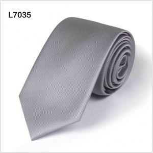 jeanette polyester ties, custom silvery grey neckties