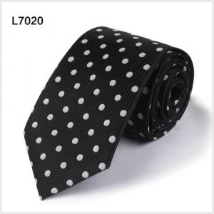 polka dot polyester ties, custom black neckties