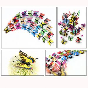 4-4.5cm 3d Artificial Butterfly Wall Decals | Colorful Decorative Stickers for Kids Room