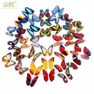 butterfly 3d wall decals, 3d butterflies wall stickers in 7cm, 1-layer pvc sets