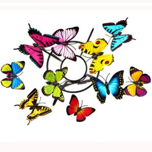 PVC Artificial Butterflies | Colorful 3d Simulation Butterflies Decals for Living & Kids Room