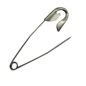 silver safety pin brooch, safety pin brooches
