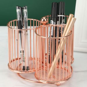 rotary pencil holder cups, wire mesh pen holders