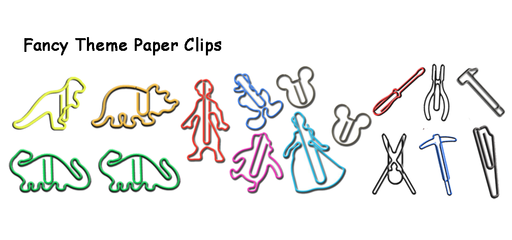 custom paper clips, shaped paper clips