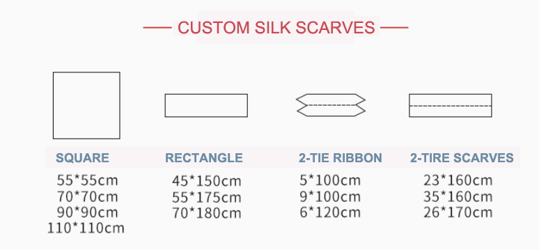 specifications of custom scarves